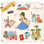 旅行を楽しむ女の子